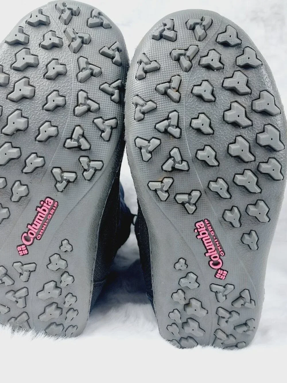 Columbia Girl's Black Minx Slip IV Waterproof Quilt Mid Snow Boots Size 2